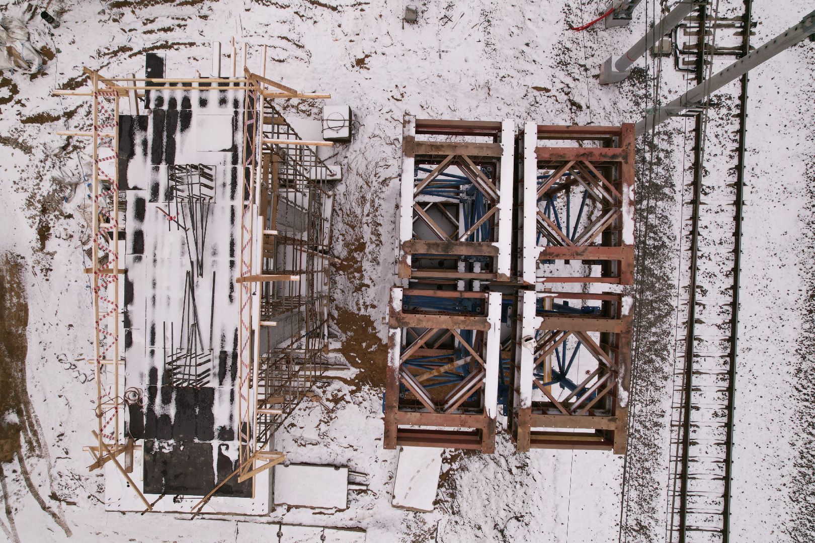 видео с коптера, лобня, пешеходные переходы, строительство перехода,