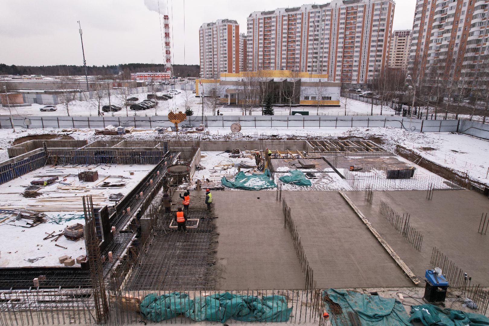 видео с коптера, фок в лобне, строительство фок,
