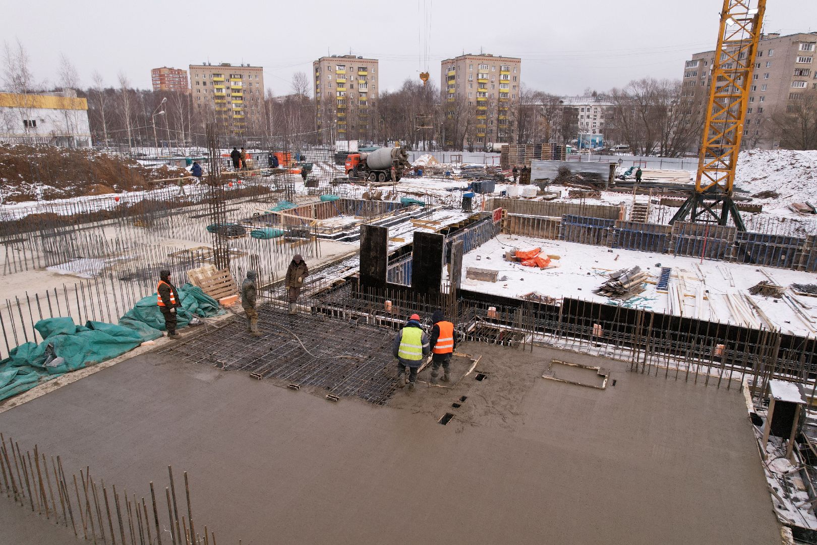 видео с коптера, фок в лобне, строительство фок,