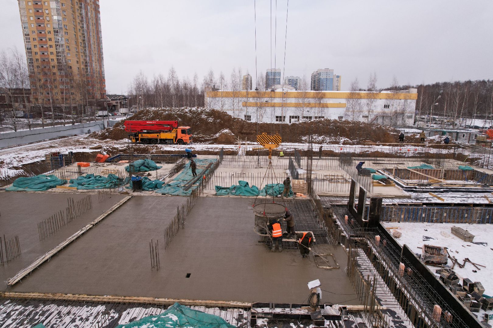 видео с коптера, фок в лобне, строительство фок,