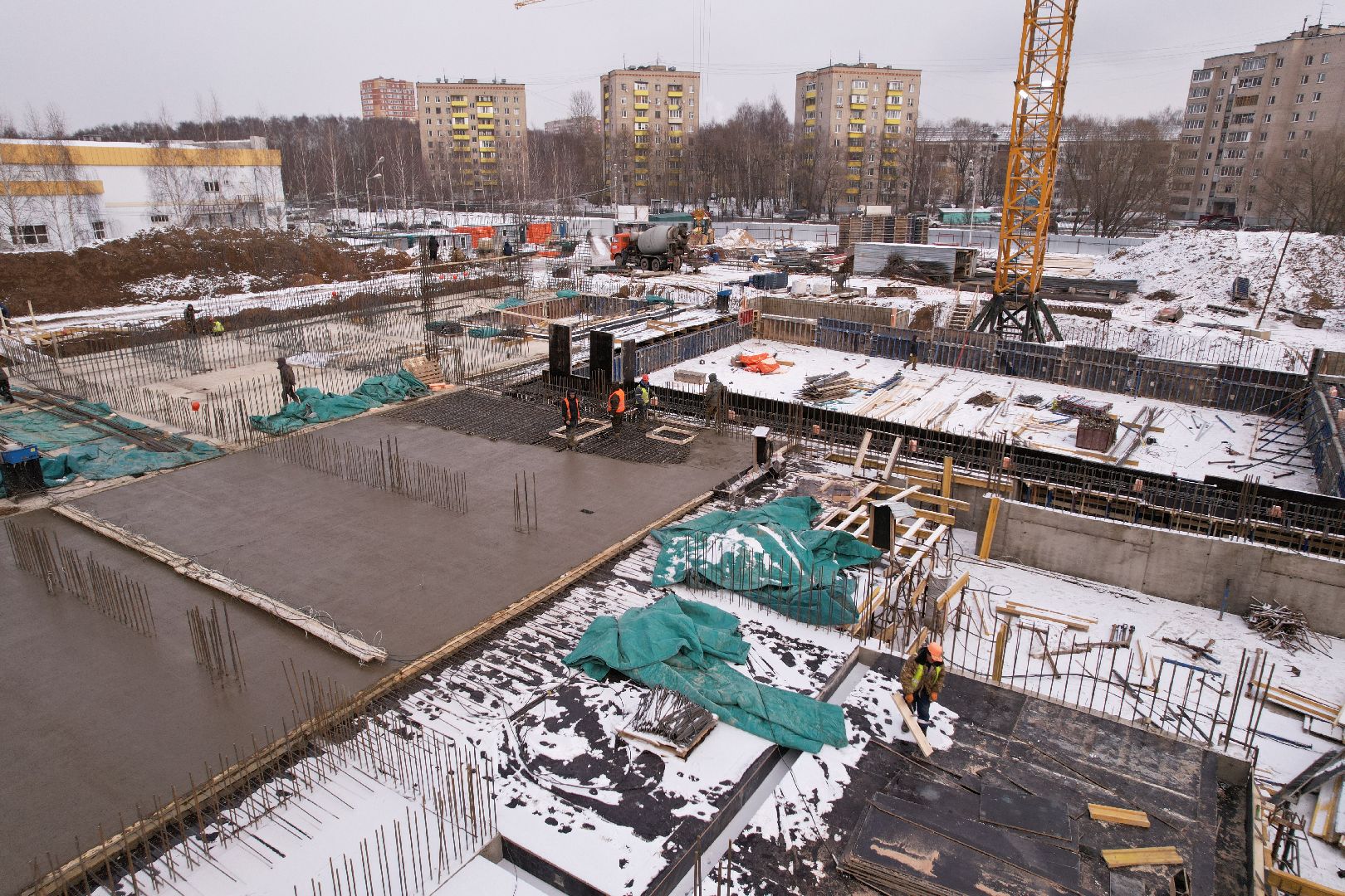 видео с коптера, фок в лобне, строительство фок,