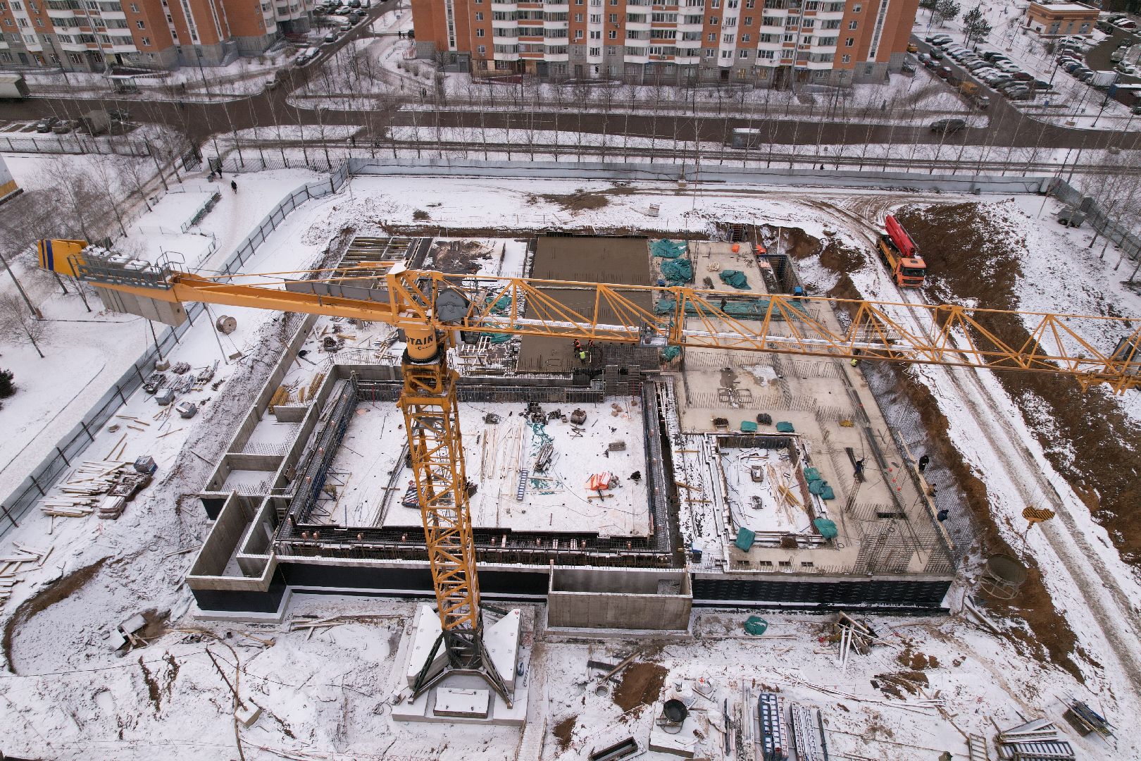 видео с коптера, фок в лобне, строительство фок,