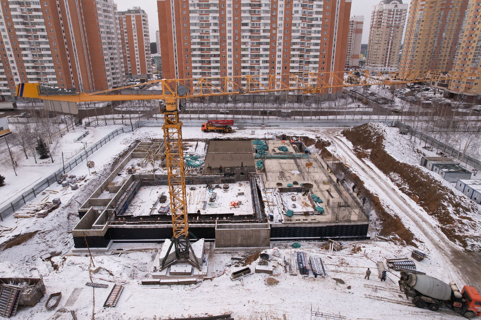 видео с коптера, фок в лобне, строительство фок,