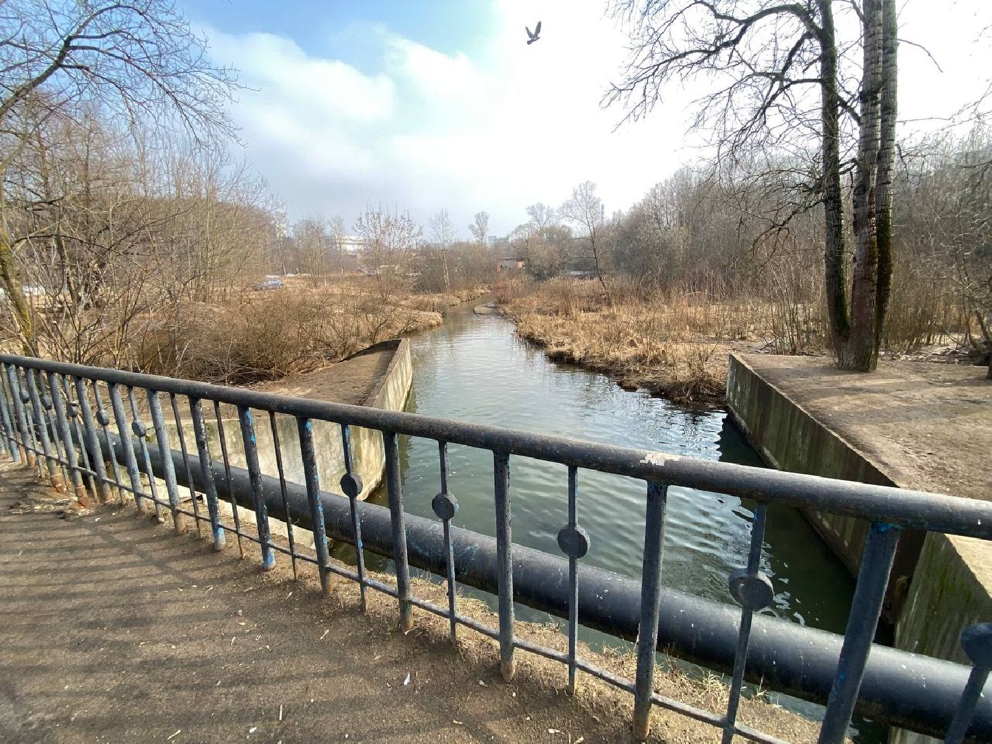 весенний паводок, плотины в Красногорске, плотина на реке Синичка, плотина на реке Банька, Гидроузлы, проверка гидроузлов,