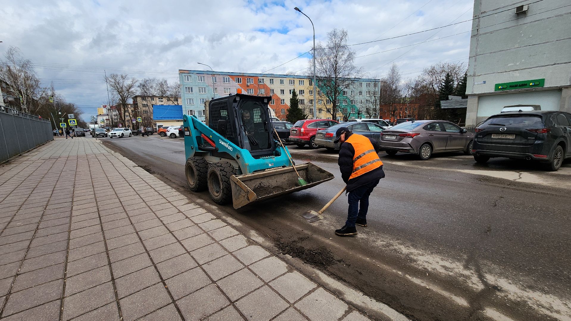 солнечногорск, уборка дорог, благоустройство, весенний период,