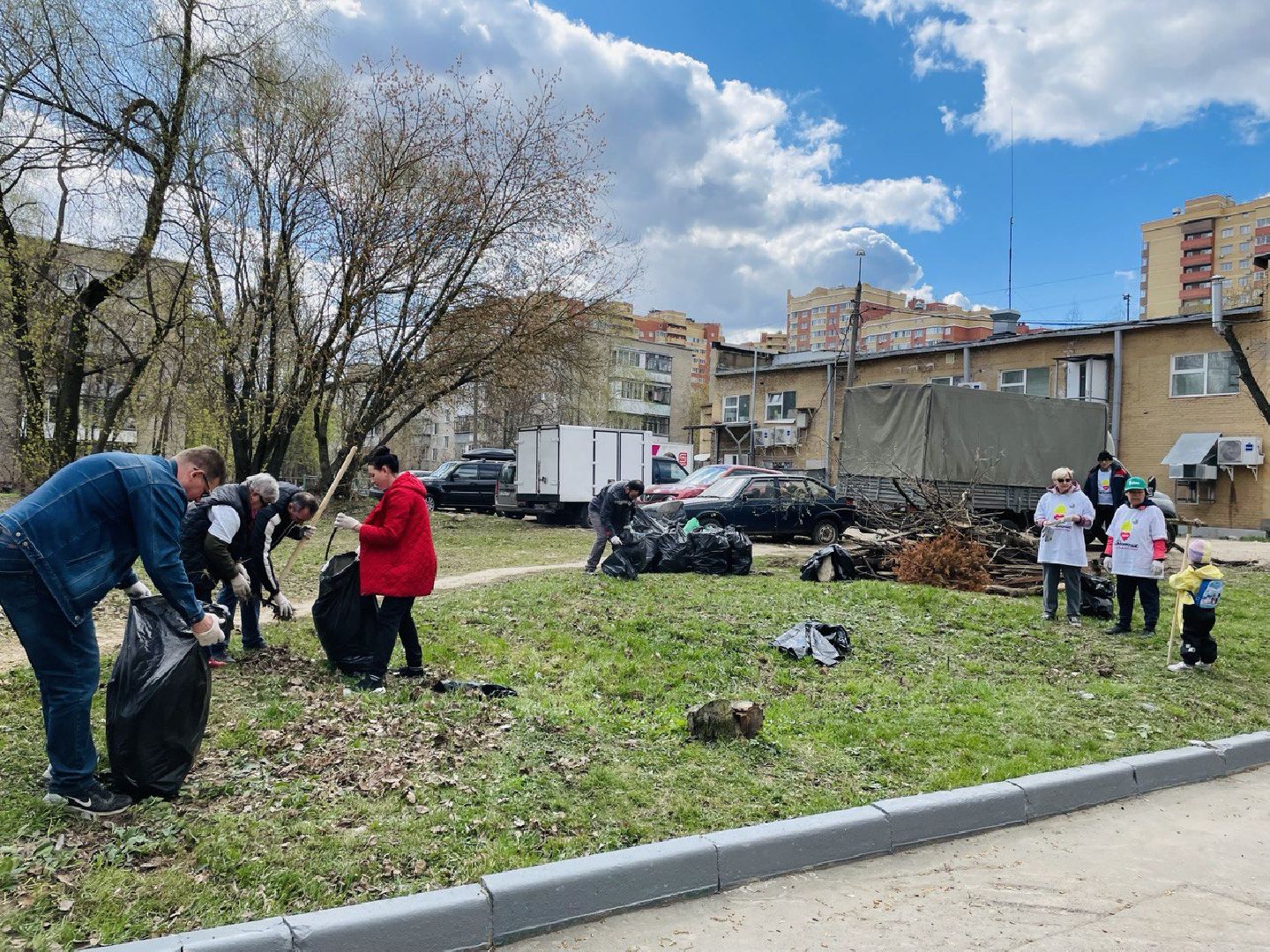 Химки, Подрезково, субботник, благоустройство, уборка