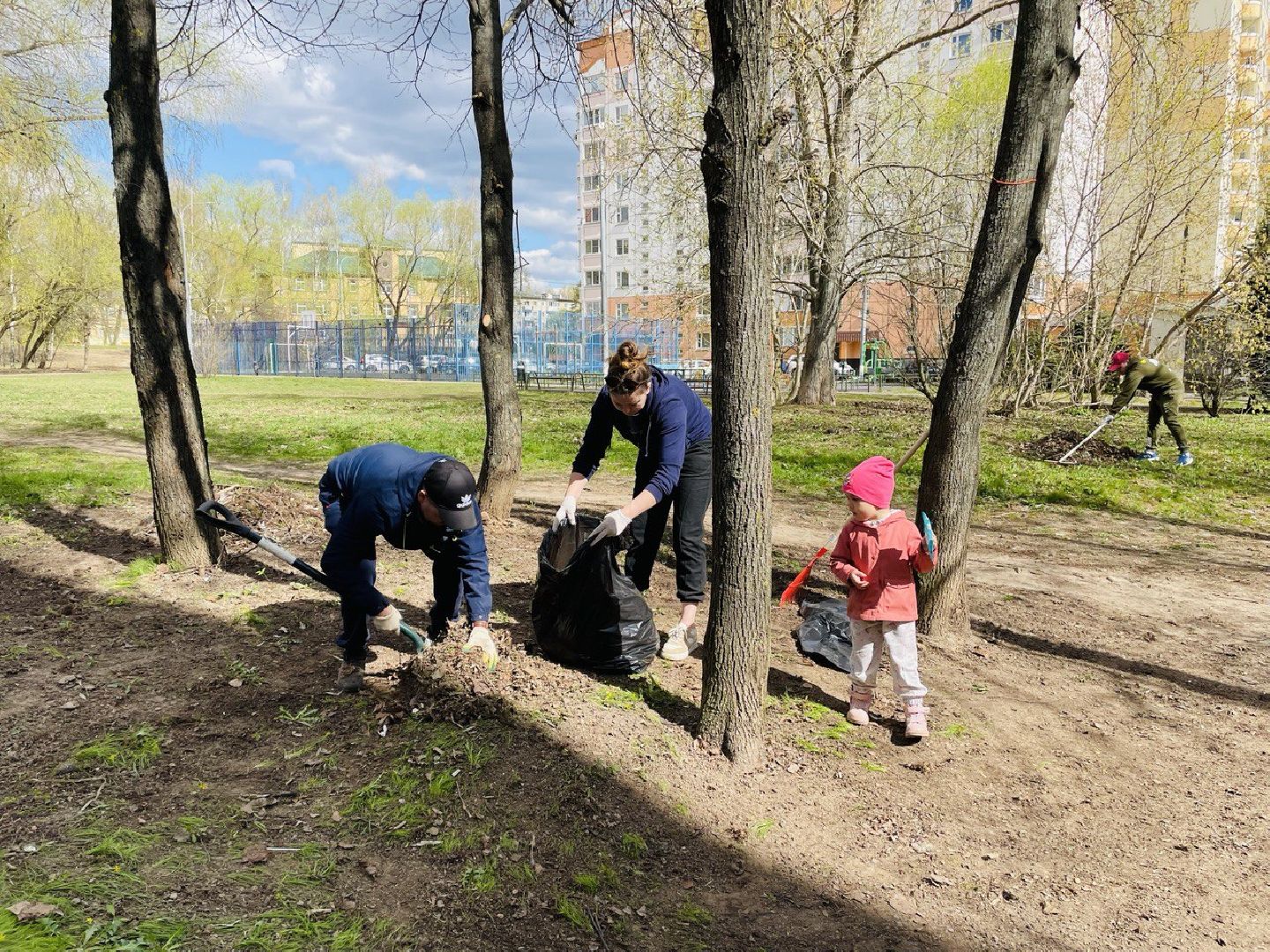 Химки, Подрезково, субботник, благоустройство, уборка