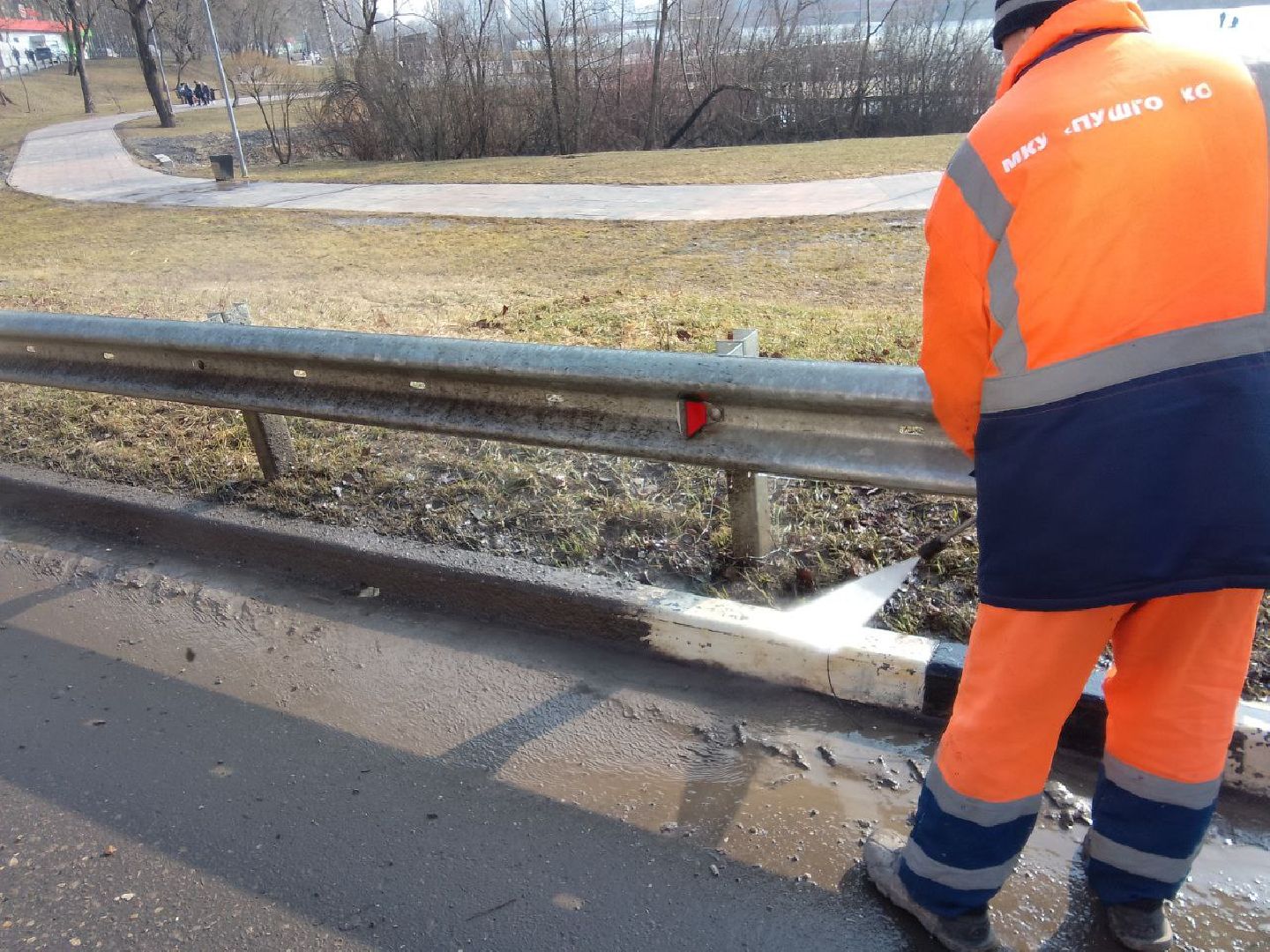 пушкино, коммунальные службы, уборка города, весенний период,дороги, остановки,общественные территории,