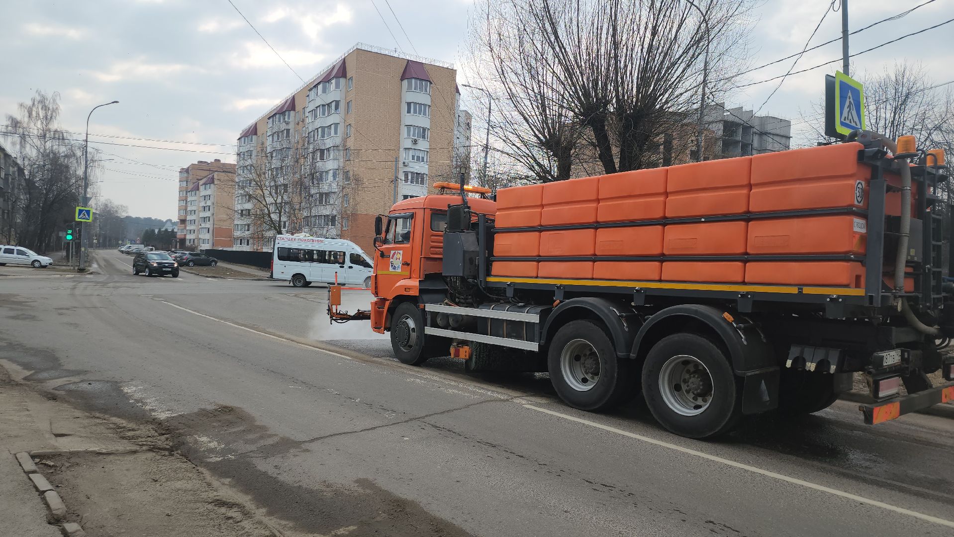 серпухов, подмосковье, уборка улиц,