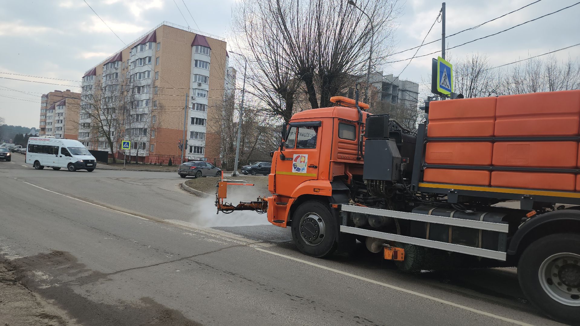 серпухов, подмосковье, уборка улиц,