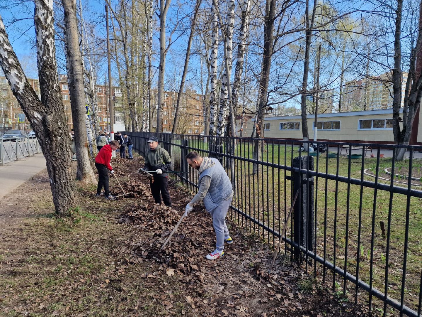 Химки, 23 гимназия, школа, субботник, уборка, благоустройство