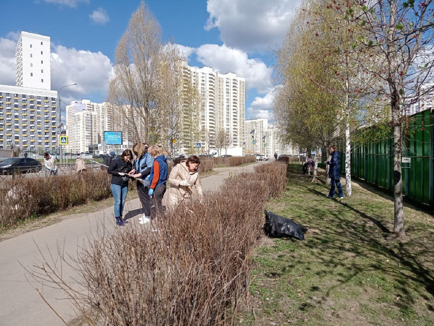 Химки, Новокуркино, Молодежная, благоустройство, субботник, уборка