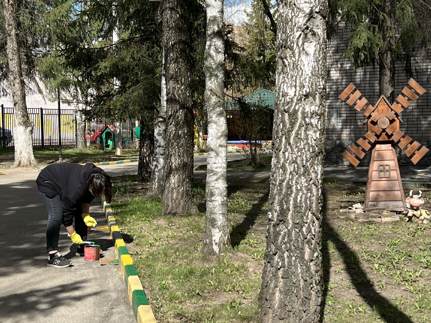 Химки, детский сад, Зоренька, субботник, благоустройство, уборка