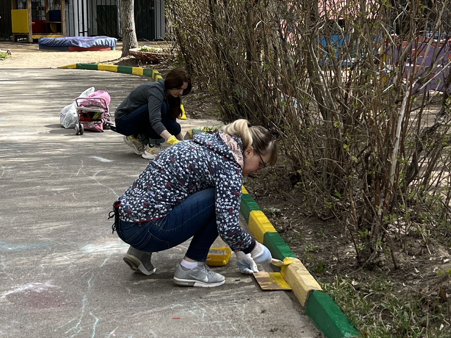 Химки, детский сад, Зоренька, субботник, благоустройство, уборка