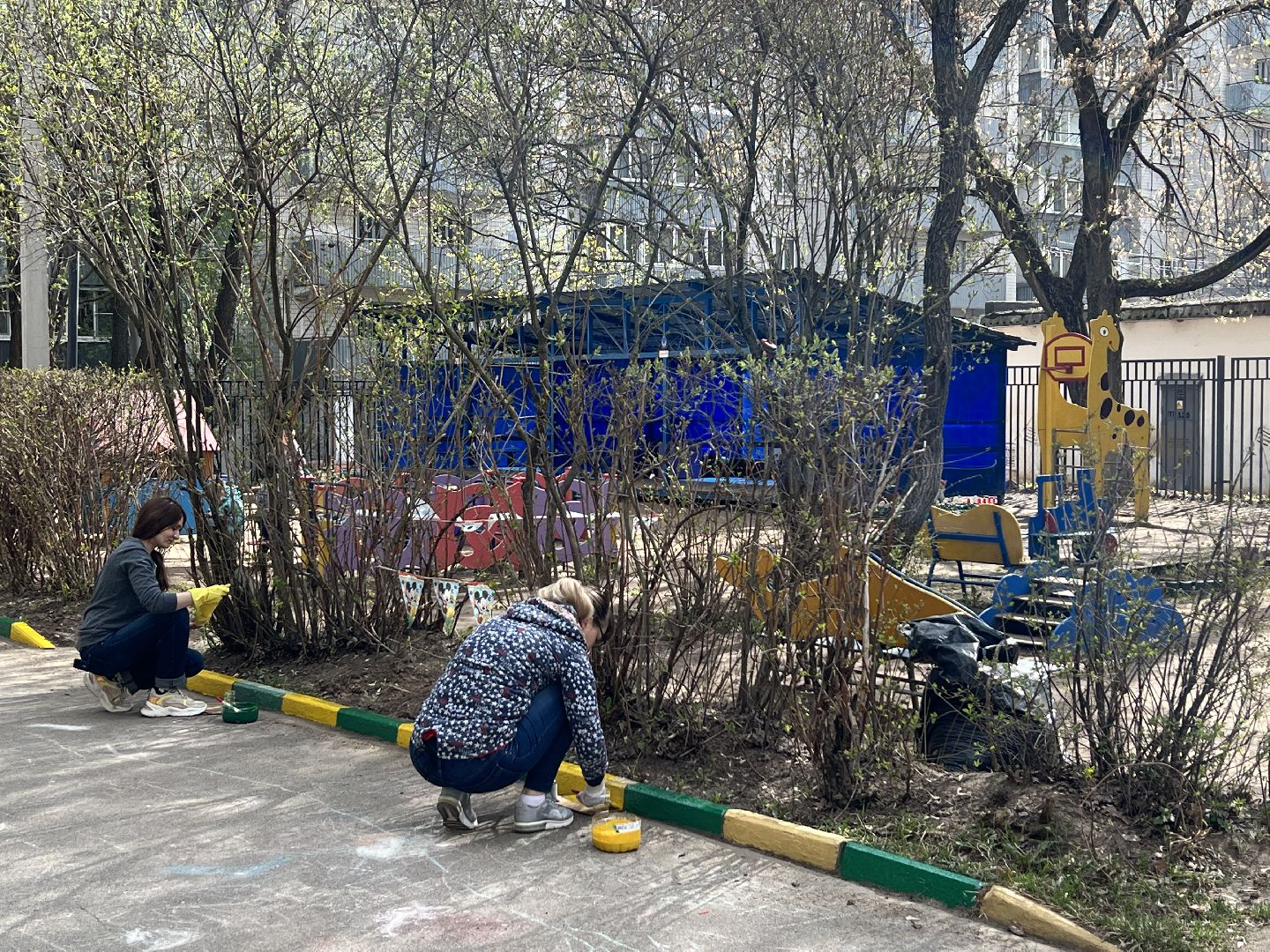 Химки, детский сад, Зоренька, субботник, благоустройство, уборка