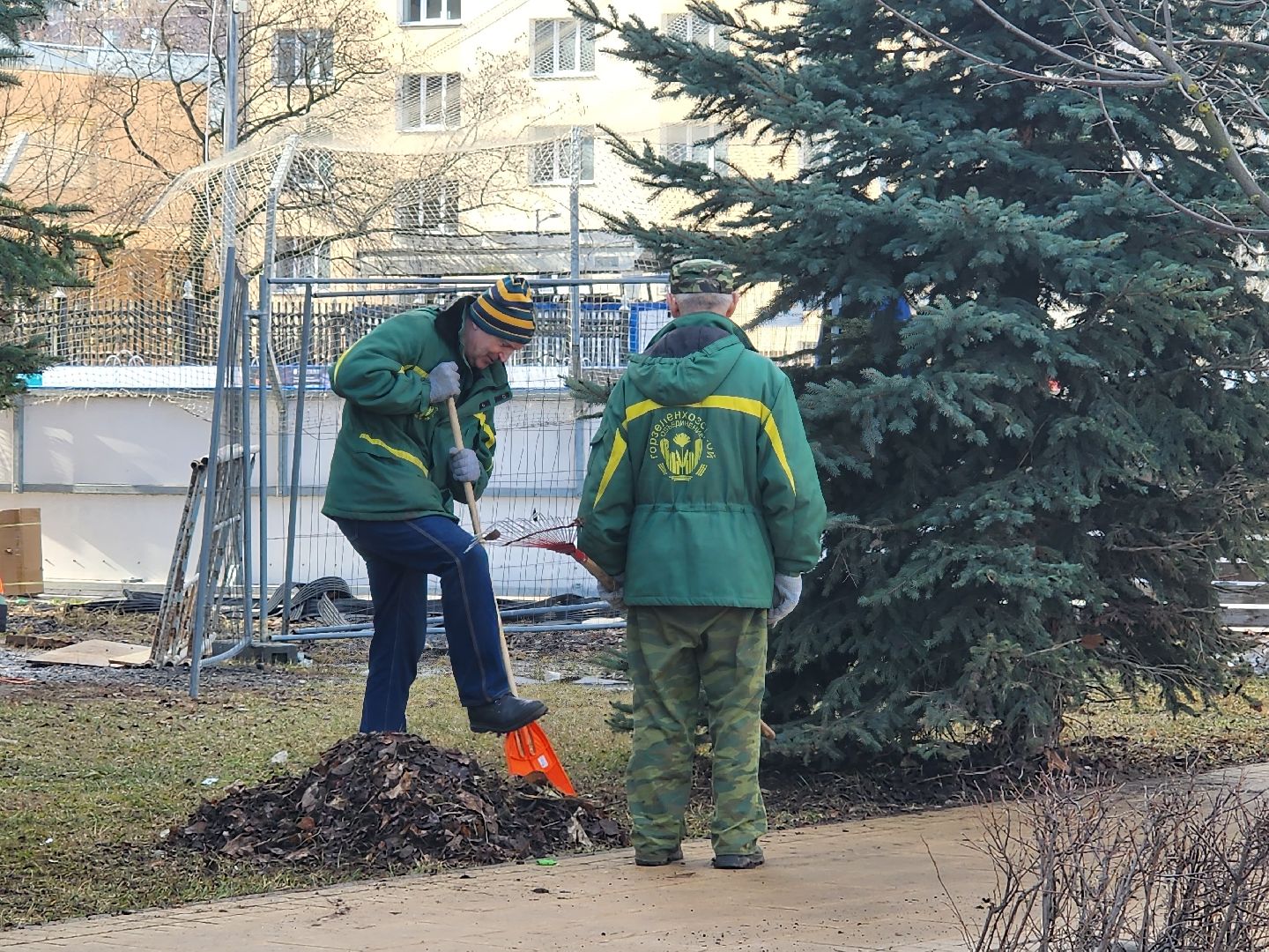 королёв, уборка, улица,