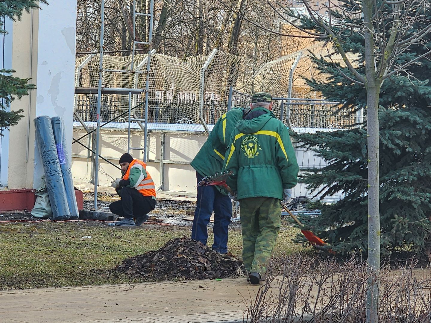 королёв, уборка, улица,