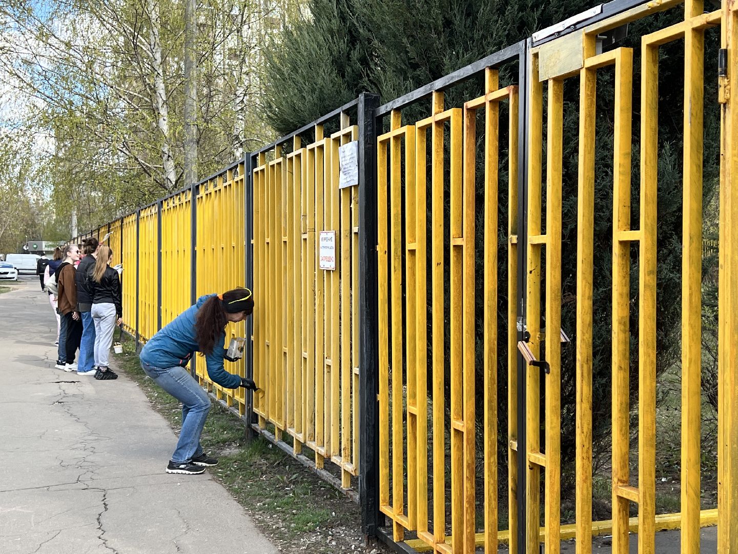 Химки, СОШ №18, школа, субботник, благоустройство, уборка