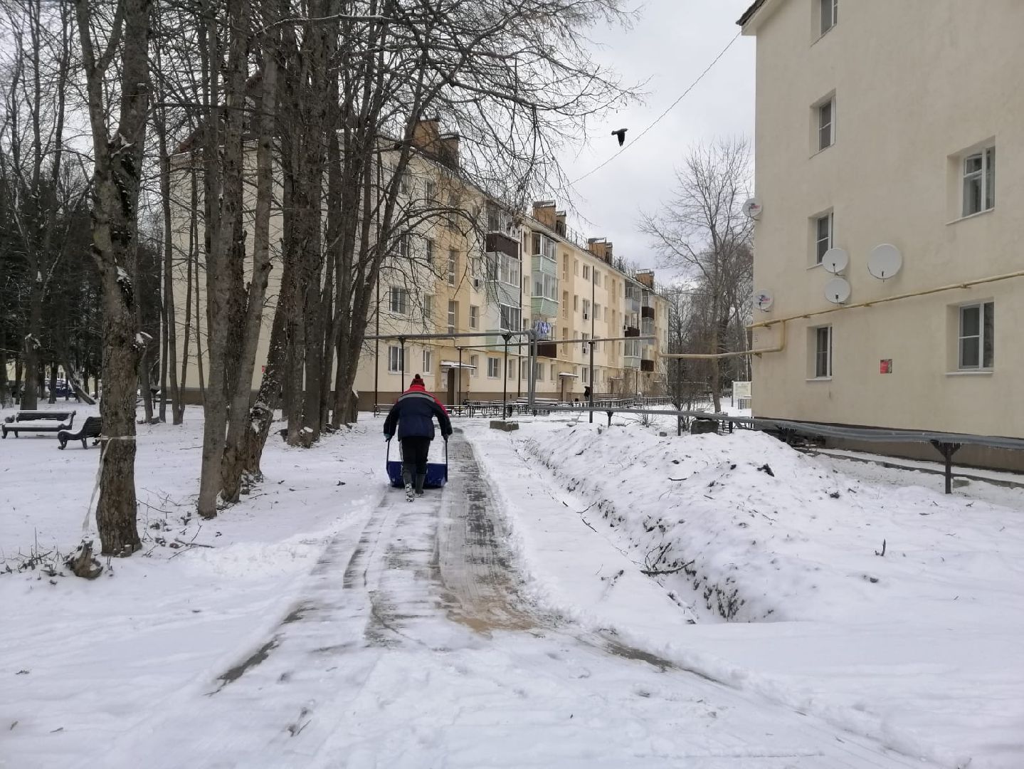 жкх, благоуйстройство, городской округ восход, снегопад, очистка снега,