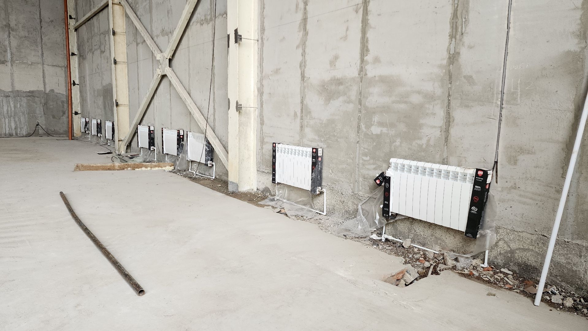 Строительство физкультурно-оздоровительного комплекса, Внутрення отделка ФОК, Утепление фасада эллинга,