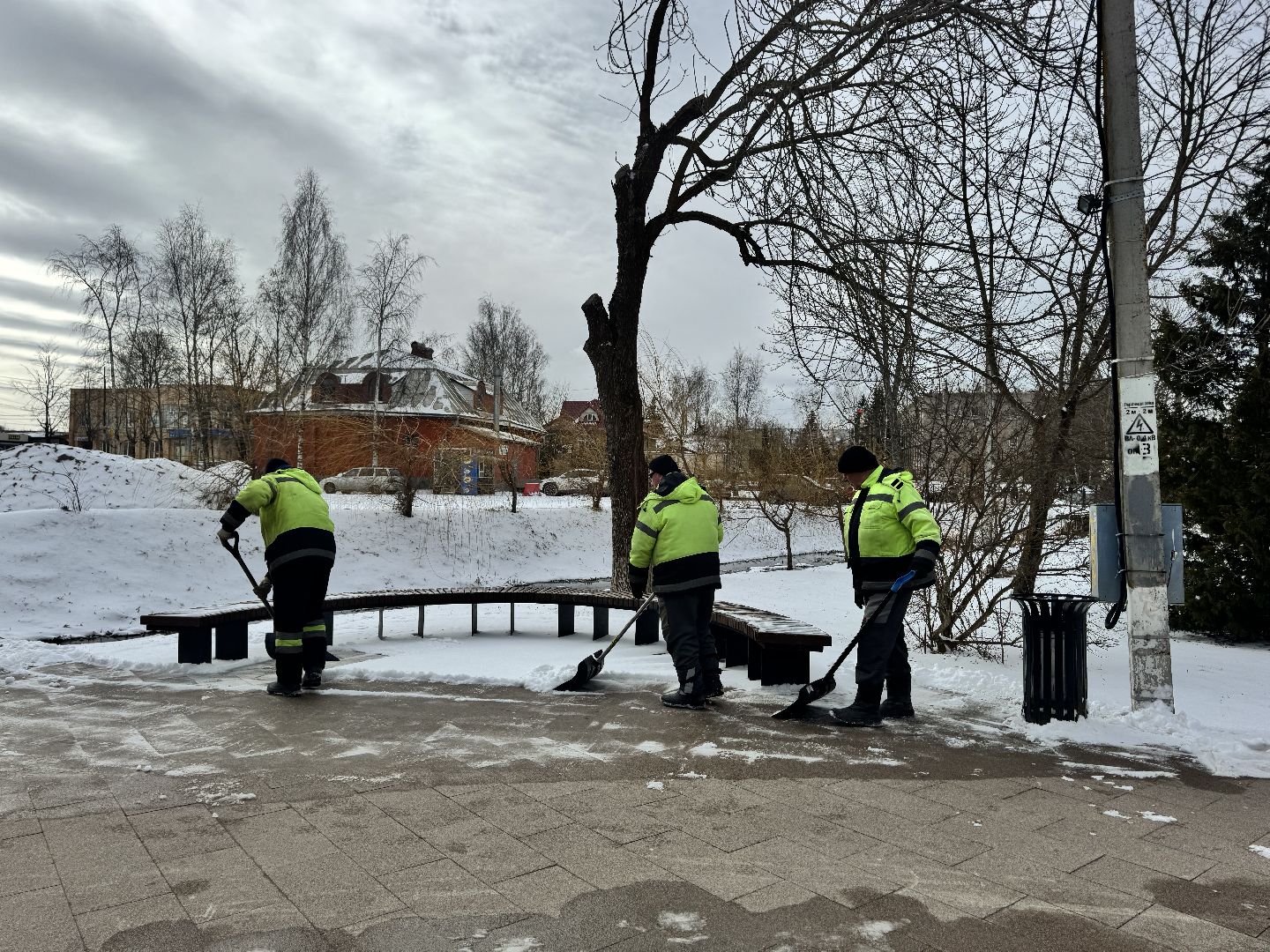 Шаховская, очистка снега, снегопад,