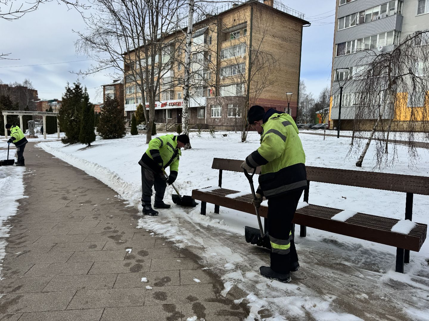 Шаховская, очистка снега, снегопад,