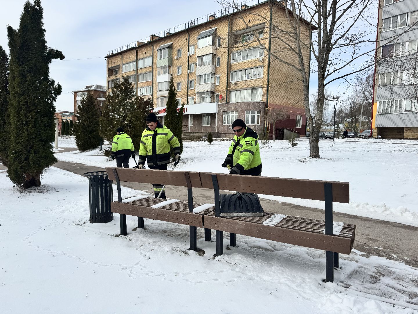 Шаховская, очистка снега, снегопад,