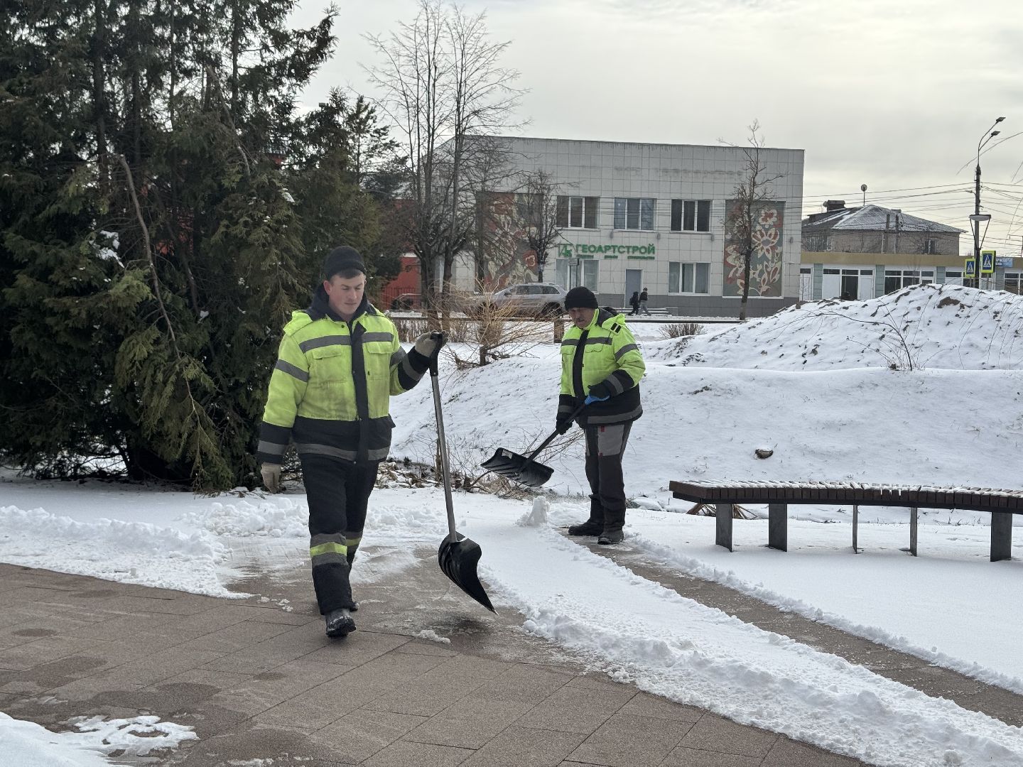 Шаховская, очистка снега, снегопад,