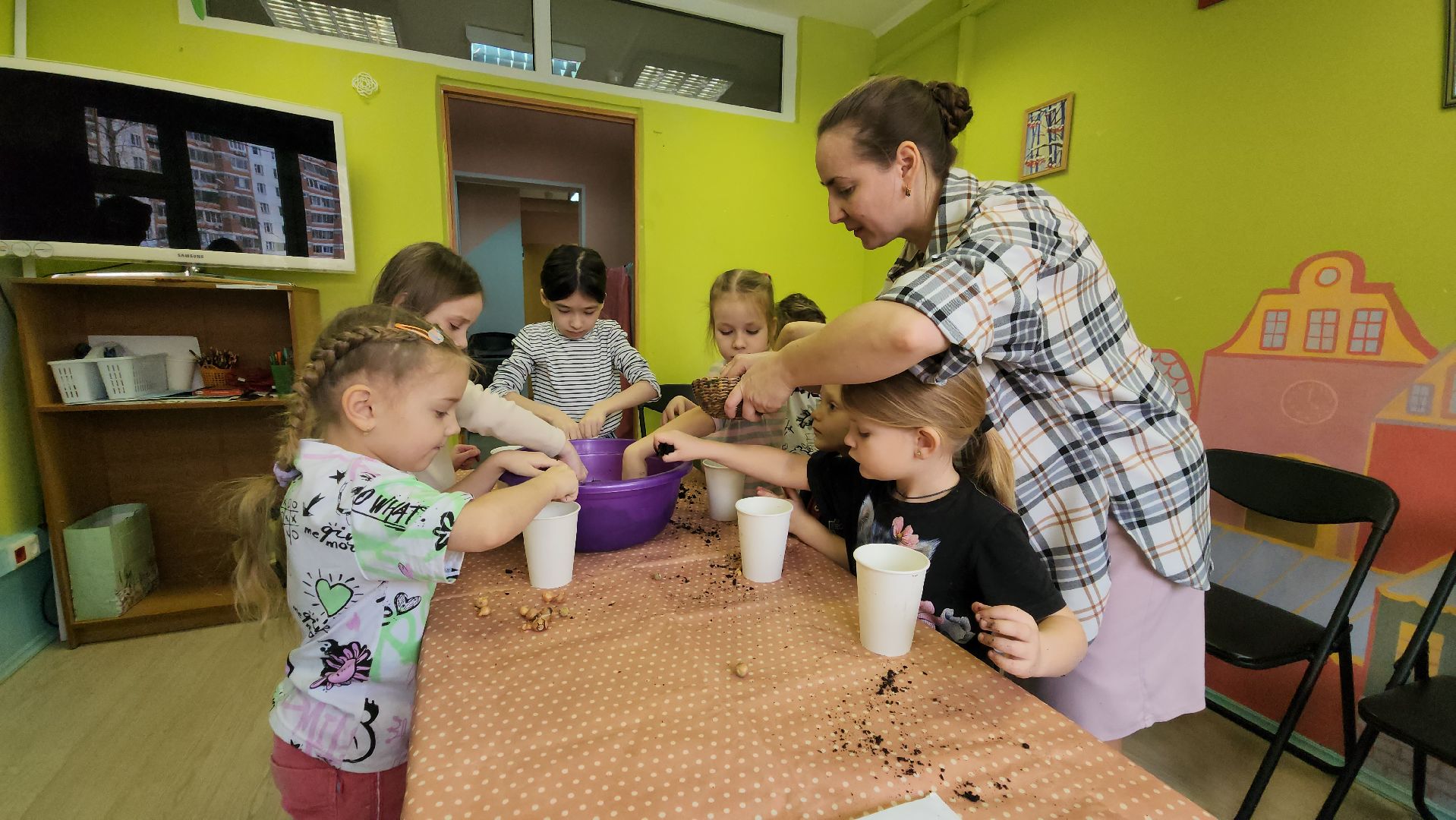 мастер-класс для детей, Высадка лука, Лобня,