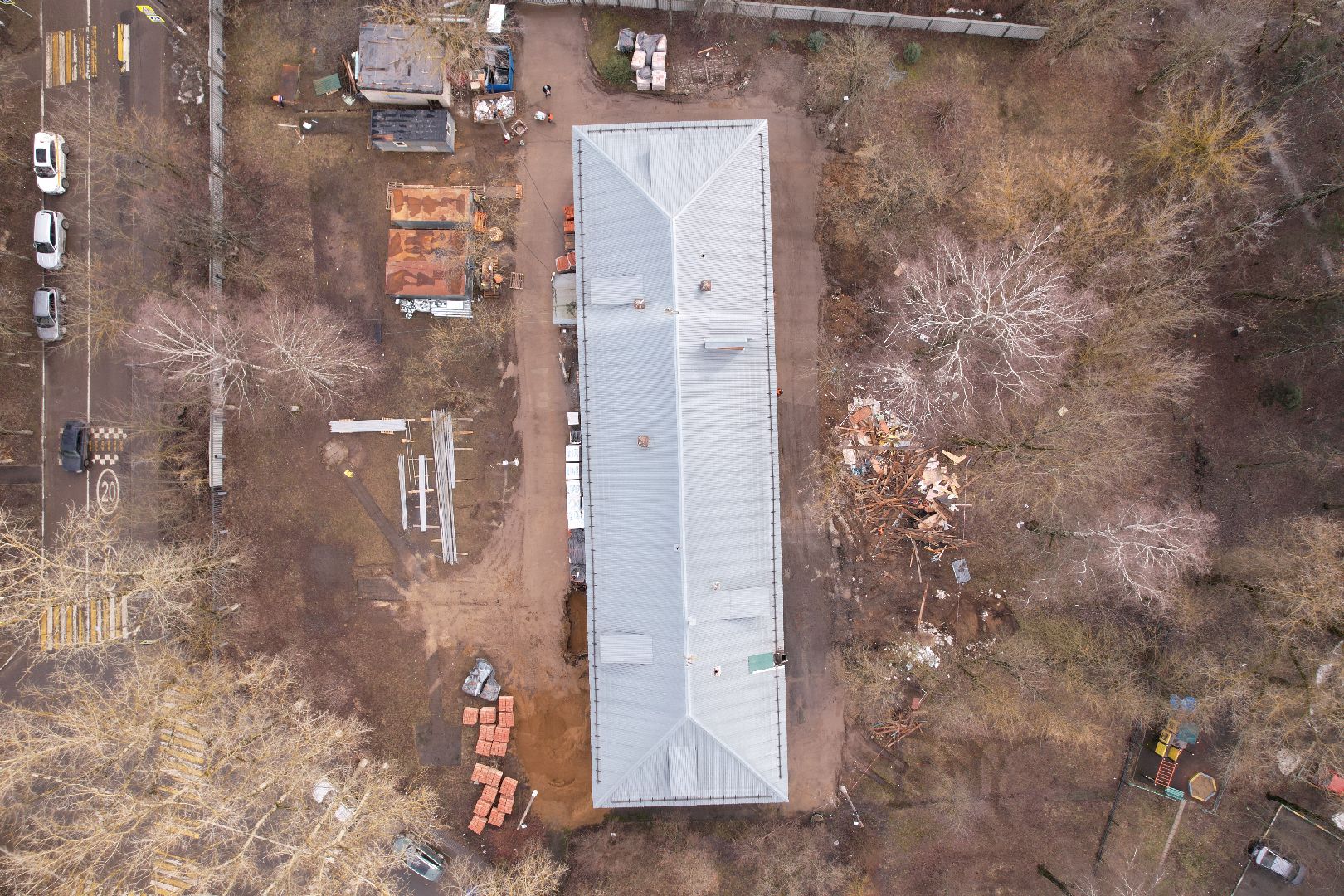 видео с коптера, химки, ремонт гимназии 23,