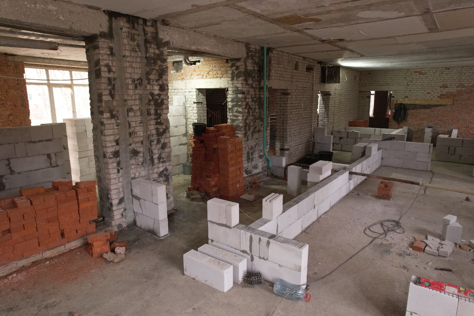 видео с коптера, химки, ремонт гимназии 23,