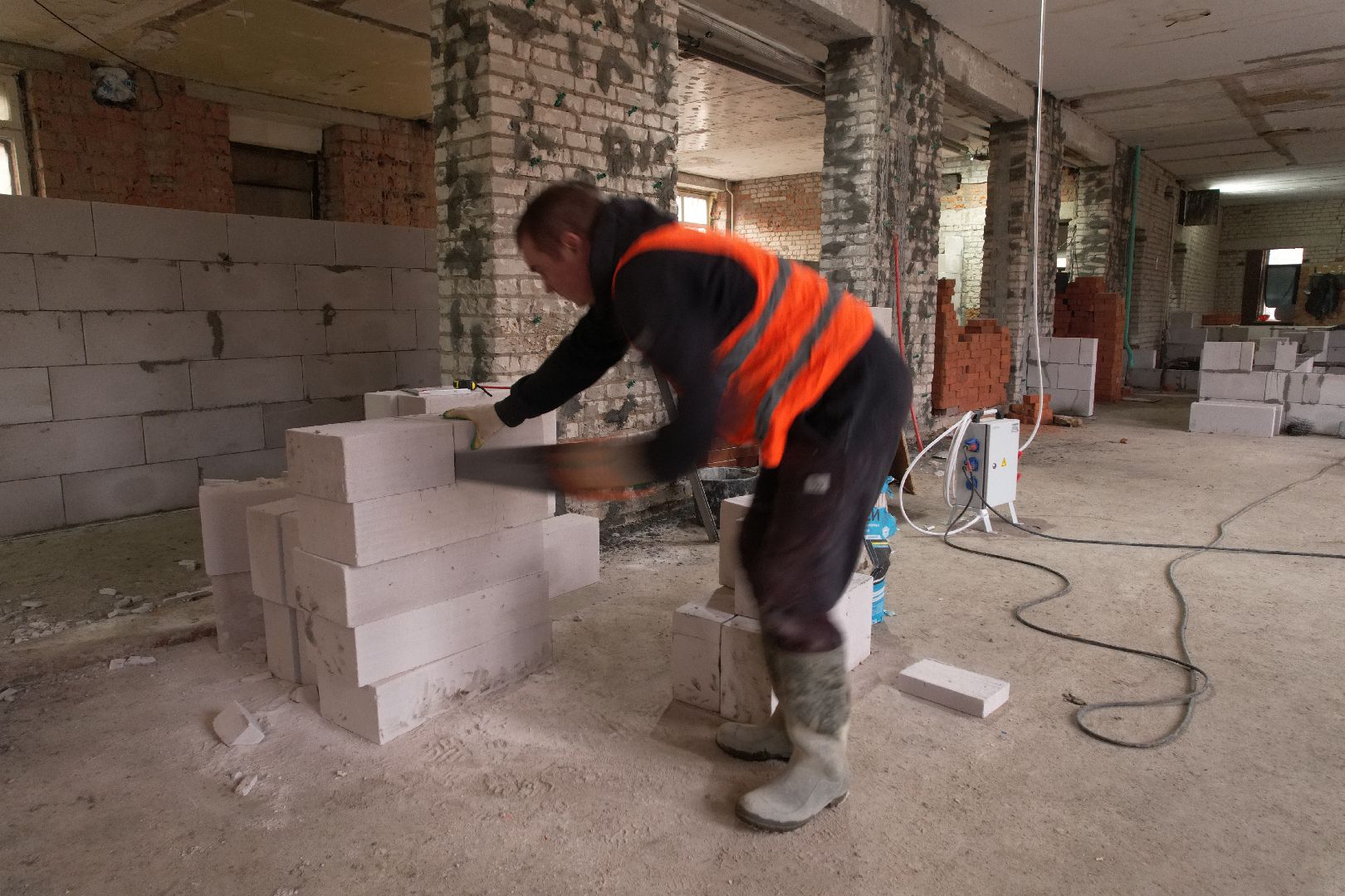 видео с коптера, химки, ремонт гимназии 23,