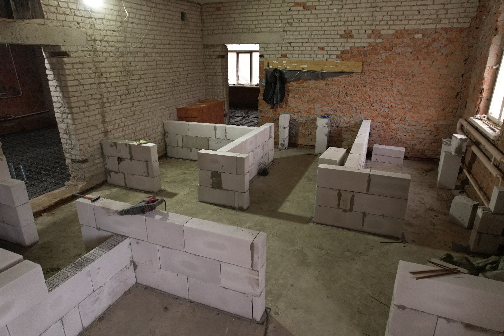 видео с коптера, химки, ремонт гимназии 23,