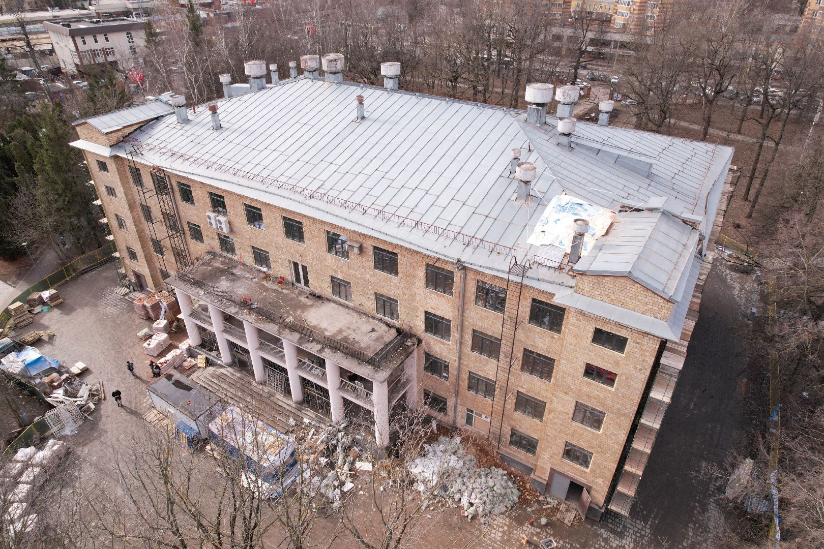 видео с коптера, химки, дворец культуры родина,