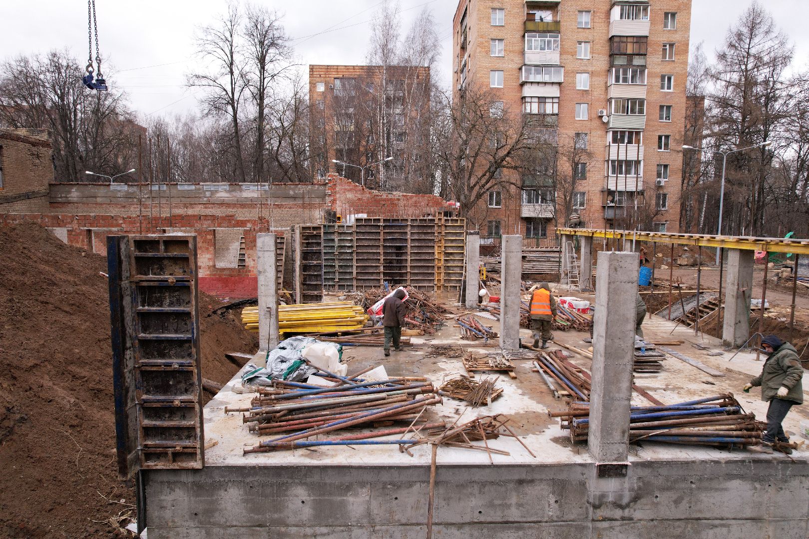 видео с коптера, химки, капремонт детского сада, лицей 7 детский сад,