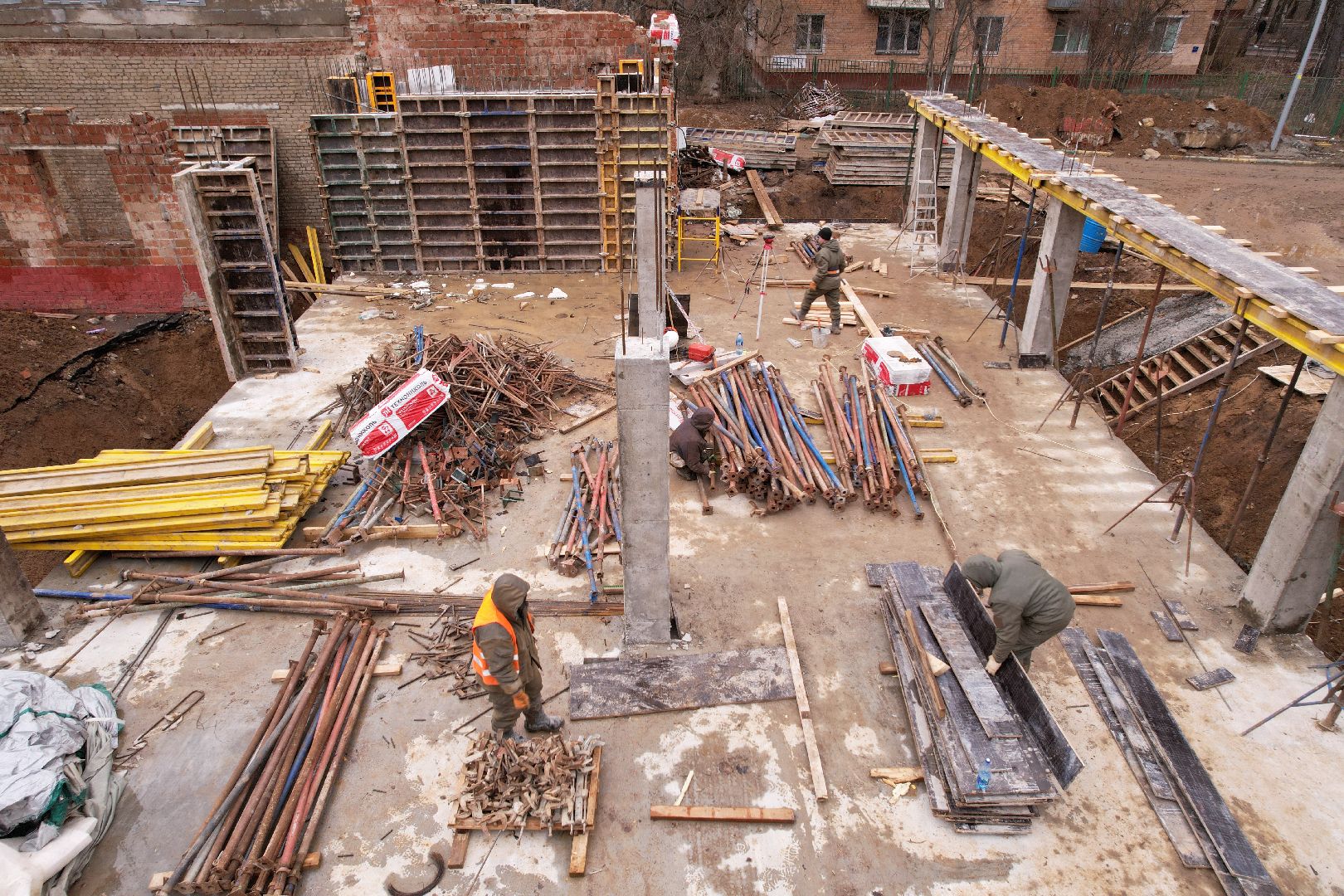 видео с коптера, химки, капремонт детского сада, лицей 7 детский сад,