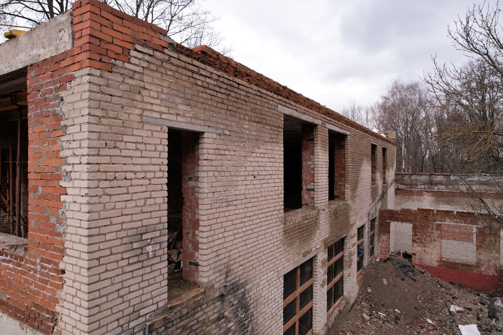 видео с коптера, химки, капремонт детского сада, лицей 7 детский сад,