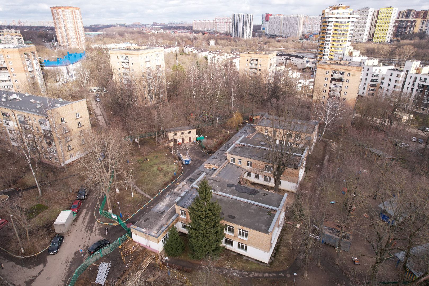 видео с коптера, детский сад химки, капремонт детского сада наследие,