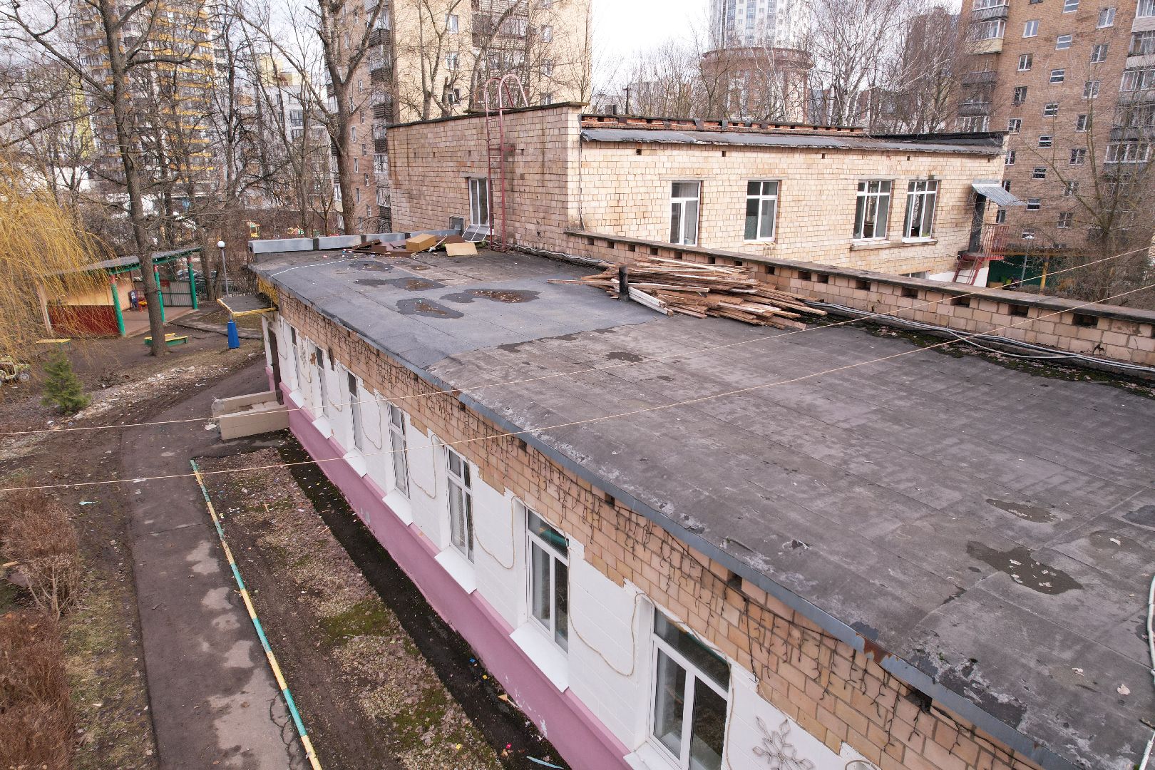 видео с коптера, детский сад химки, капремонт детского сада наследие,