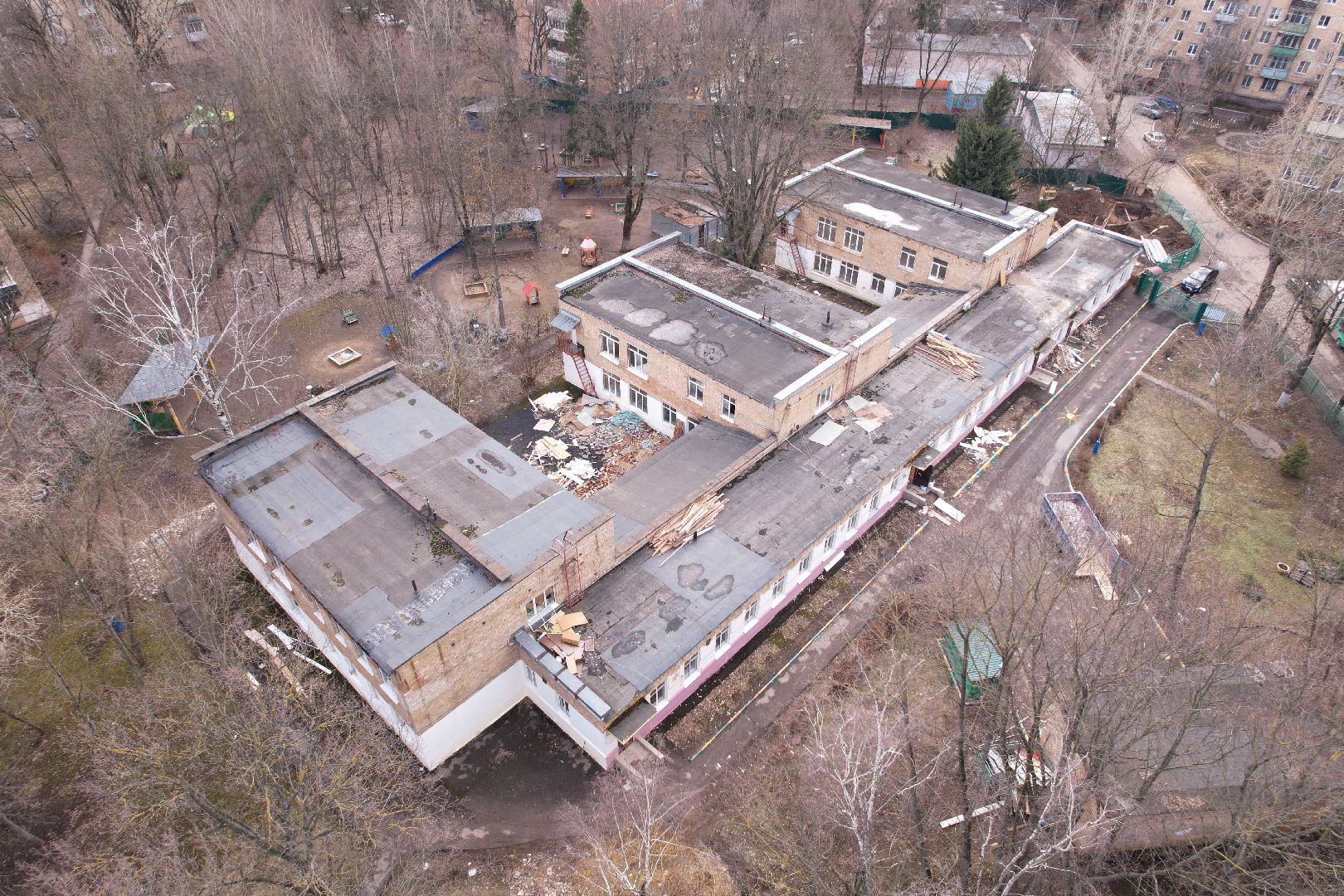 видео с коптера, детский сад химки, капремонт детского сада наследие,