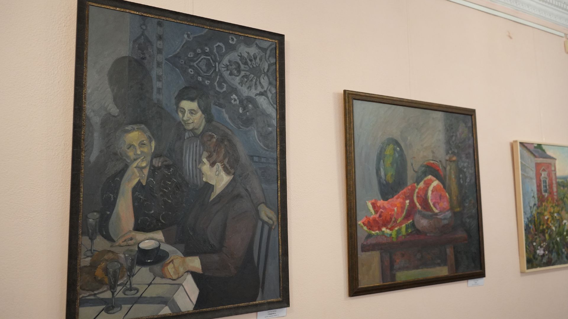 выставка, картины,