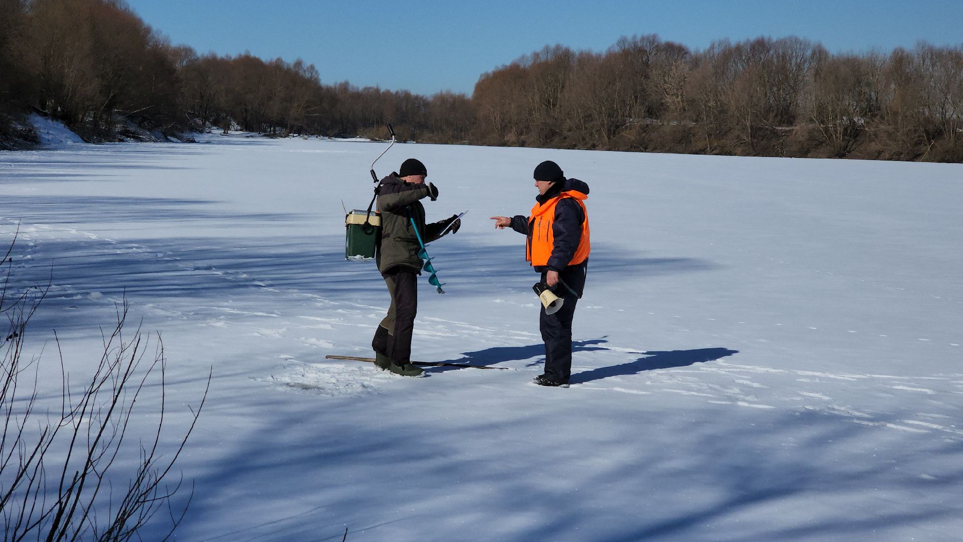 кашира, река, ока, спасатели, рыбаки, тонкий лед, чс, 112,