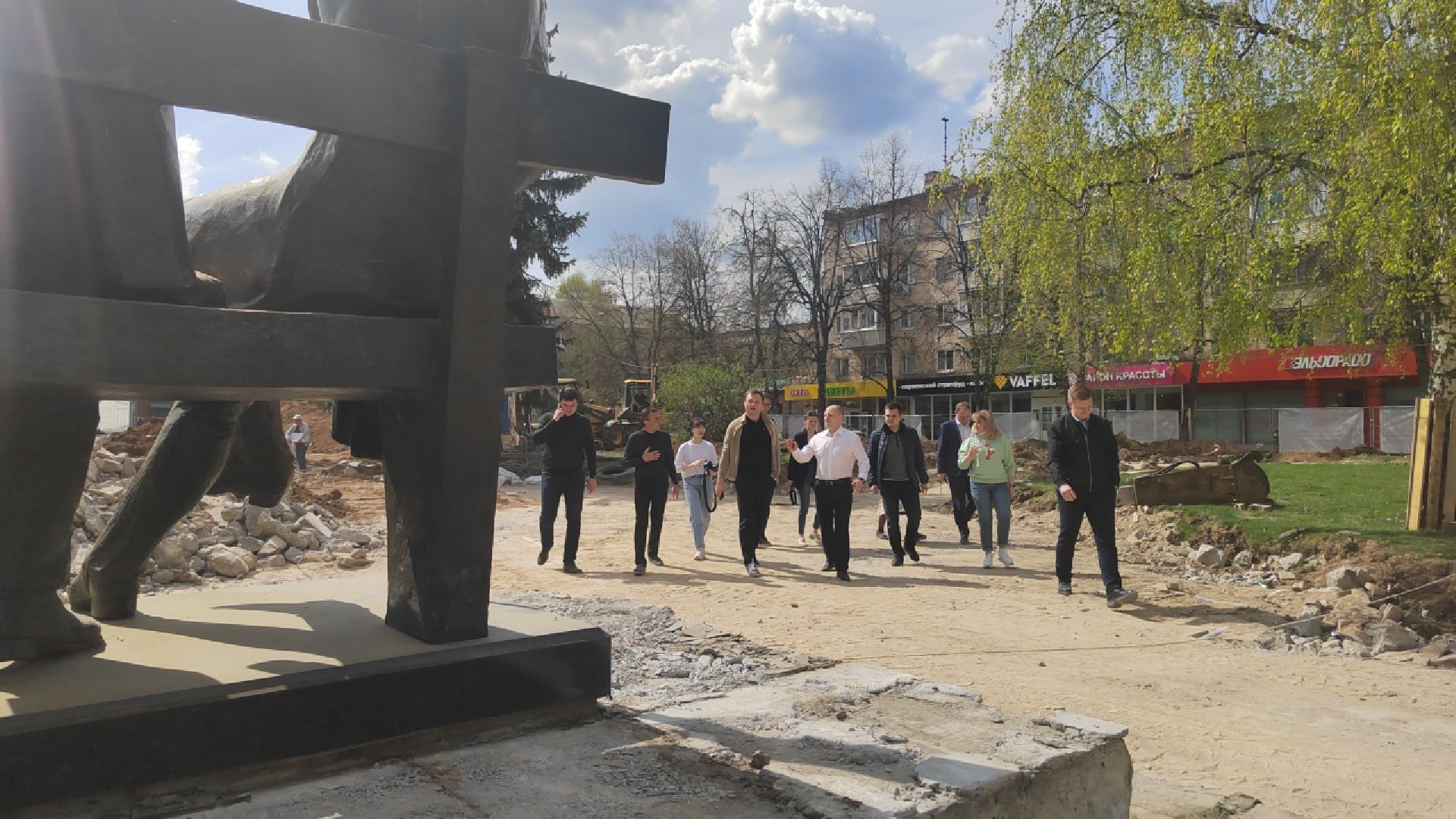 Пушкино, реконструкция, весна в Подмосковье