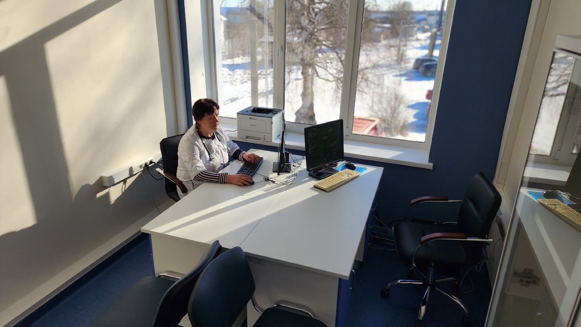 Поликлиника, текущий ремонт, Космодемьянский, Руза, здравоохранение, рузская больница,