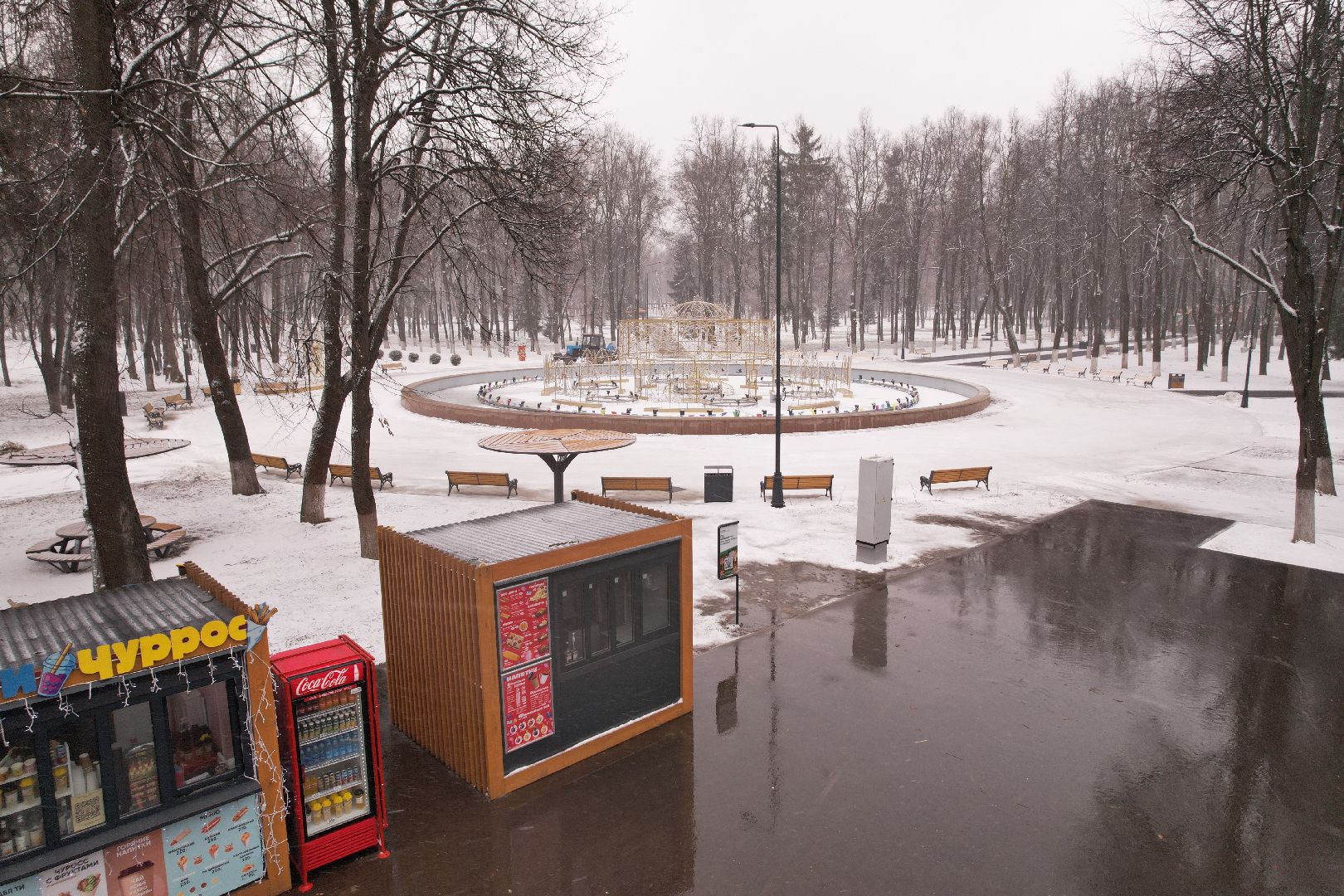видео с коптера, парк мира в коломне,