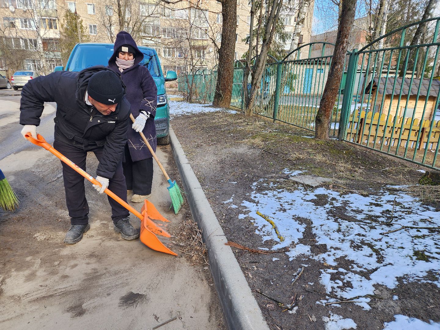 фрязино, уборка улиц, городское хозяйство, уборка дворов,