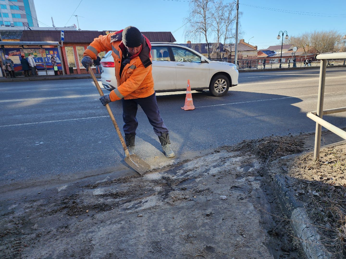 серпухов, подмосковье, уборка улиц,