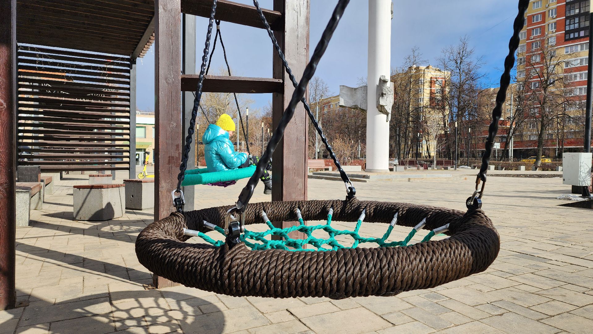 домодедово, комбинат благоустройства, подмосковье, ремонт, ремонт детских площадок, детская площадка, дети, досуг, сквер, качели,