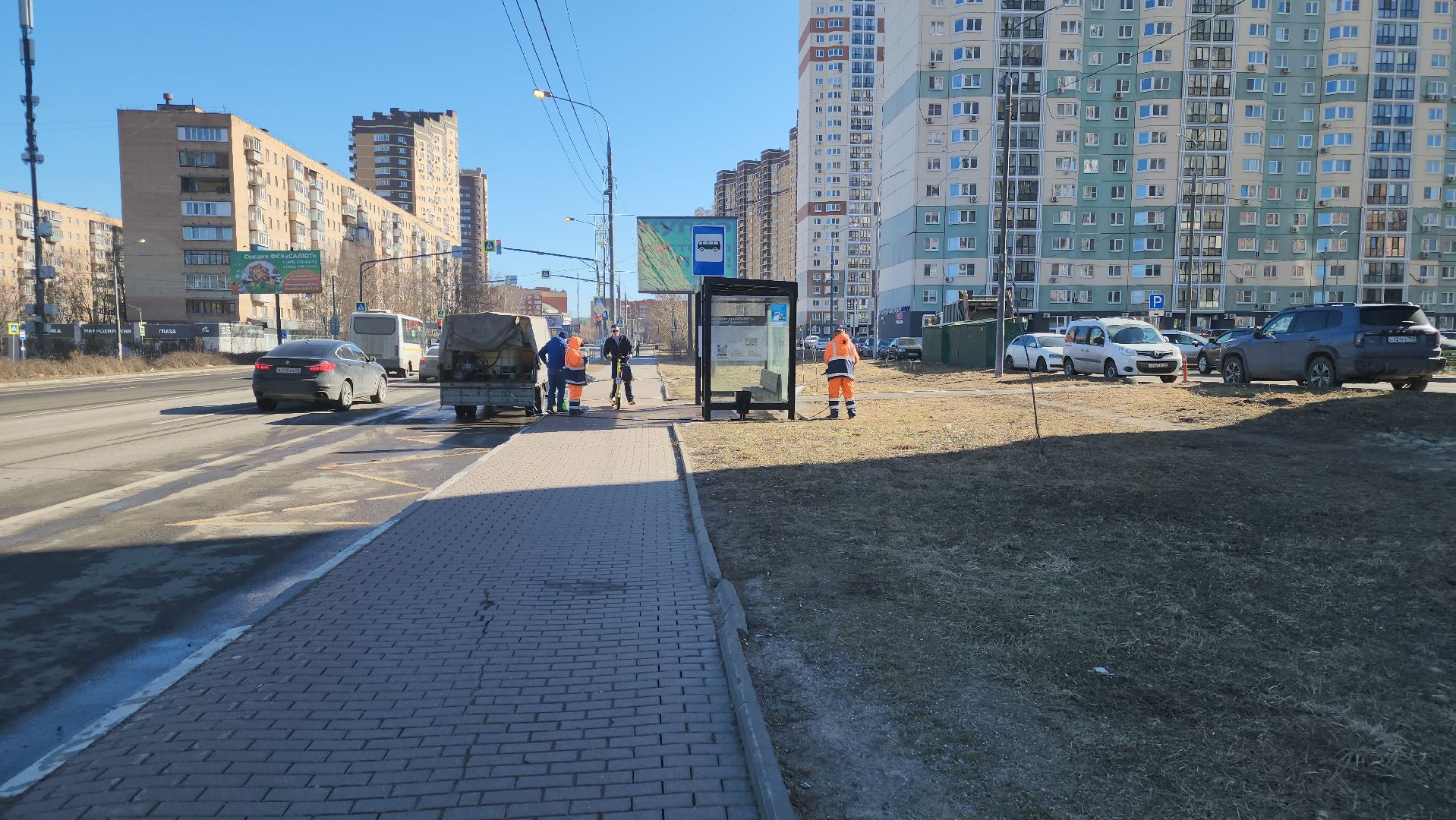 долгопрудный, новый бульвар, Лихачевский проспект, ремонт тротуаров,