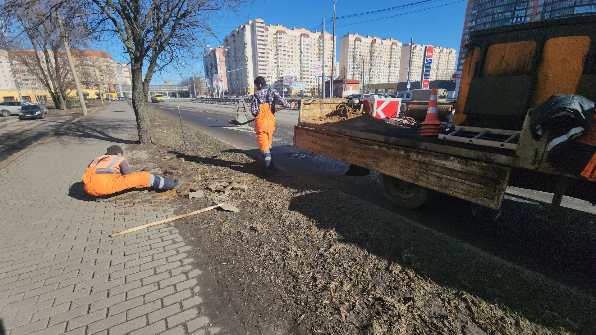 долгопрудный, новый бульвар, Лихачевский проспект, ремонт тротуаров,